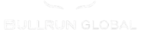 Bullrun Global company logo in white on dark background